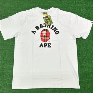 Bape check college tee size L